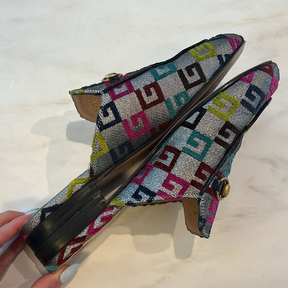 Gucci Lurex Princetown metallic GG Mules! - Picture 7 of 12
